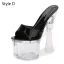 Sexy Black Street Wear Womens Sandals 2020 18 cm Thick Heels Open / Peep Toe Sandals