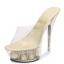 Transparent Blanche Club de carnaval Cristal Sandales Femme 2020 14 cm Talons Aiguilles Peep Toes / Bout Ouvert Sandales