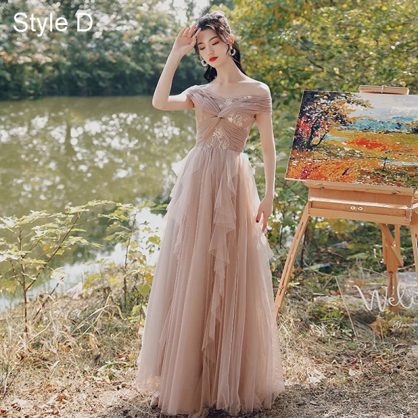 Modest / Simple Blushing Pink Wedding Party Dresses 2021 A-Line / Princess V-Neck Short Sleeve Backless Floor-Length / Long Bridesmaid Dresses