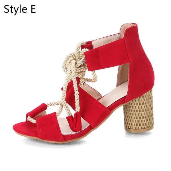 Fashion Yellow Street Wear Beach Womens Sandals 2020 Ankle Strap 7 cm Thick Heels Open / Peep Toe Sandals