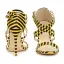 Fashion Yellow Casual Striped Womens Sandals 2020 X-Strap 11 cm Stiletto Heels Open / Peep Toe Sandals