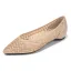 Chic / Belle Noire Désinvolte Plat Chaussures Femmes 2020 Cuir Faux Diamant À Bout Pointu