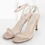 Sexy Silver Street Wear Womens Sandals 2020 Ankle Strap 10 cm Stiletto Heels Open / Peep Toe Sandals