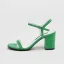 Schlicht Grün Büro OL Wildleder Sandalen Damen 2020 8 cm Thick Heels Peeptoes Sandaletten