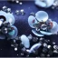 Charming Ocean Blue Prom Dresses 2021 A-Line / Princess Scoop Neck Beading Crystal Sequins Floor-Length / Long Short Sleeve Backless Prom Formal Dresses