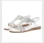 Bohemen Zilveren Zomer Straatkleding Rhinestone Pantoffel & Slippers 2020 Peep Toe Platte Damesschoenen