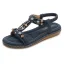 Bohemia Beige Summer Beach Rhinestone Slipper & Flip flops 2020 Open / Peep Toe Flat Womens Shoes