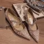 Charmant Champagne Argenté Perle Plate Chaussure De Mariée 2020 Faux Diamant À Bout Pointu Mariage