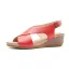 Romersk Sommar Aprikos / Beige Stranden Sandaler Dam 2020 4 cm Kilklackar Låg Klack Peep Toe Sandaler
