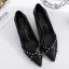 Enkel Svart Kontor OL Pumps 2020 Lær Klinke Stiletthæler 6 cm Spisse Pumps
