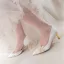 Elegant Ivory Wedding Shoes 2020 Leather Pearl Flower 5 cm Stiletto Heels Pointed Toe Wedding Pumps