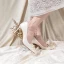 Elegant Ivory Satin Pearl Wedding Shoes 2020 Leather 5 cm Stiletto Heels Pointed Toe Wedding Pumps