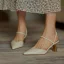 Schlicht Sommer Beige Freizeit Sandalen Damen 2020 5 cm Stilettos Spitzschuh Sandaletten