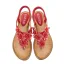 Böhmen Beige Strand Sommer Sandalen Damen 2020 Perle Strass Peeptoes Flache Sandaletten