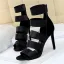 Chic / Beautiful Brown Rave Club Pierced Womens Sandals 2020 10 cm Stiletto Heels Open / Peep Toe Sandals