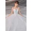 Charmant Blanche Robe De Mariée 2020 Robe Boule Bustier Paillettes Sans Manches Dos Nu Royal Train