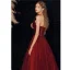 Chic / Belle Bordeaux Robe De Bal 2020 Princesse Bustier Sans Manches Dos Nu Longue Robe De Ceremonie