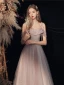 Charming Blushing Pink Glitter Prom Dresses 2020 A-Line / Princess Spaghetti Straps Beading Sequins Sleeveless Backless Floor-Length / Long Formal Dresses