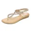 Fine Sølv Strand Flate Sandaler Dame 2020 Rhinestone Peep Toe Sandaler