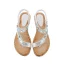 Schöne Sommer Lindgrün Strand Flache Sandalen Damen 2020 Kristall Strass Peeptoes Sandaletten