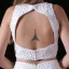Chic / Beautiful Ivory 2 Piece Wedding Dresses 2018 A-Line / Princess Lace Pearl Scoop Neck Backless Sleeveless Floor-Length / Long Wedding