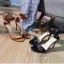 Mode Romain Kaki Vêtement de rue Sandales Femme 2020 Bride Cheville 10 cm Talons Aiguilles Peep Toes / Bout Ouvert Sandales