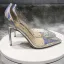 Charming Transparent Silver Cocktail Party Laser Pumps 2020 Rhinestone 10 cm Stiletto Heels Pointed Toe Pumps