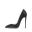Fine Svart Kontor OL Pumps 2020 12 cm Stiletthæler Spisse Pumps