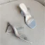 Transparent Sexy Gold Casual Womens Sandals 2020 Rhinestone 6 cm Thick Heels Open / Peep Toe Sandals