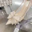 Charmant Beige Strass Schleife Brautschuhe 2020 10 cm Stilettos Spitzschuh Hochzeit Pumps