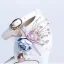 Elegante Weiß Brautschuhe 2020 Hochzeit Knöchelriemen Perle Strass Schleife 9 cm Stilettos Spitzschuh Sandaletten