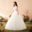 Elegant Ivory Wedding Dresses 2018 Ball Gown Bow Off-The-Shoulder Backless Sleeveless Floor-Length / Long Wedding