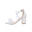 Chic / Beautiful White Outdoor / Garden Womens Sandals 2020 Bow Ankle Strap Pearl Rhinestone 7 cm Stiletto Heels Open / Peep Toe Sandals