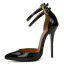 Chic / Belle Noire Club de carnaval Sandales Femme 2020 Bride Cheville 13 cm Talons Aiguilles À Bout Pointu Sandales
