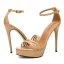 Modest / Simple Black Street Wear Womens Sandals 2020 Patent Leather Ankle Strap 13 cm Stiletto Heels Open / Peep Toe Sandals