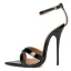 Modest / Simple Black Street Wear Womens Sandals 2020 Ankle Strap 13 cm Stiletto Heels Open / Peep Toe Sandals