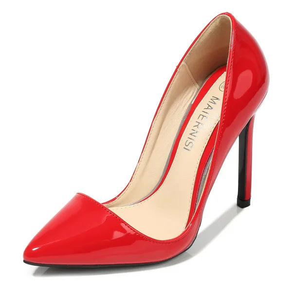 Mooie / Prachtige Zilveren Kantoor OL Pumps 2020 Lakleer 11 cm Naaldhakken / Stiletto Spitse Neus Pumps