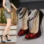Unique Karneval Club Pumps 2020 Knöchelriemen 16 cm Stilettos Spitzschuh Pumps
