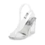 Sexy Transparent Silver Street Wear Slingbacks Womens Sandals 2020 11 cm Thick Heels Open / Peep Toe Sandals