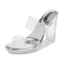Transparent Sexy Silver Street Wear Womens Sandals 2020 11 cm Thick Heels Open / Peep Toe Sandals