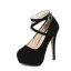 Chic / Beautiful Red Street Wear Suede Pumps 2020 Ankle Strap 14 cm Stiletto Heels Round Toe Pumps