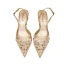 Charmant Himmelblau Strass Pailletten Brautschuhe 2020 Slingpumps 7 cm Stilettos Spitzschuh Hochzeit High Heels