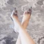 Sexy Transparent Silver Evening Party Rhinestone Slingbacks Womens Sandals 2020 9 cm Stiletto Heels Pointed Toe Sandals