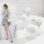 Transparent Amazing / Unique White Rave Club Womens Sandals 2020 Pearl Rhinestone 17 cm Thick Heels Open / Peep Toe Sandals