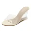 Transparent Silver Street Wear Womens Sandals 2020 8 cm Wedges Open / Peep Toe Sandals