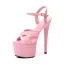 Chic / Belle Noire Club de carnaval Paillettes Sandales Femme 2020 Bride Cheville 15 cm Talons Aiguilles Peep Toes / Bout Ouvert Sandales