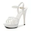 Chic / Belle Noire Club de carnaval Sandales Femme 2020 Bride Cheville 13 cm Talons Aiguilles Peep Toes / Bout Ouvert À Bout Pointu Sandales