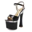 Najpiękniejsze / Ekskluzywne Czarne Karnawał Sandały Damskie 2020 Z Paskiem 17 cm Grubym Obcasie Peep Toe Sandały