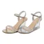 Sexy Silver Street Wear Crystal Womens Sandals 2020 8 cm Wedges Open / Peep Toe Sandals