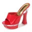Chic / Beautiful 14 cm White Street Wear Womens Sandals 2020 Patent Leather 14 cm Thick Heels Open / Peep Toe Sandals